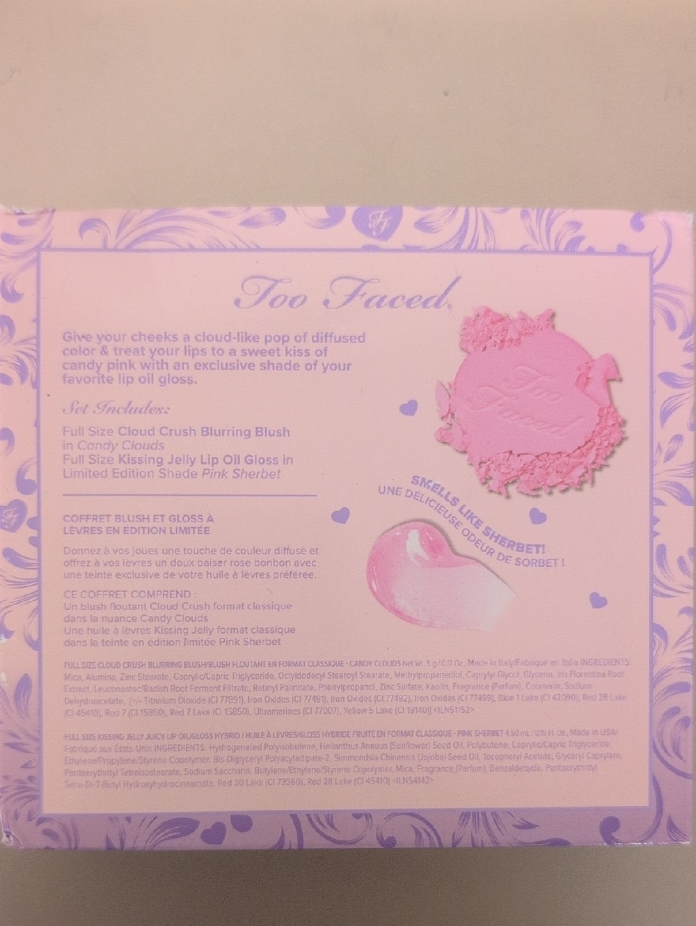 Too Faced Dream A Little Dream Blush And Gloss Set, NEW - Picture 2 of 3